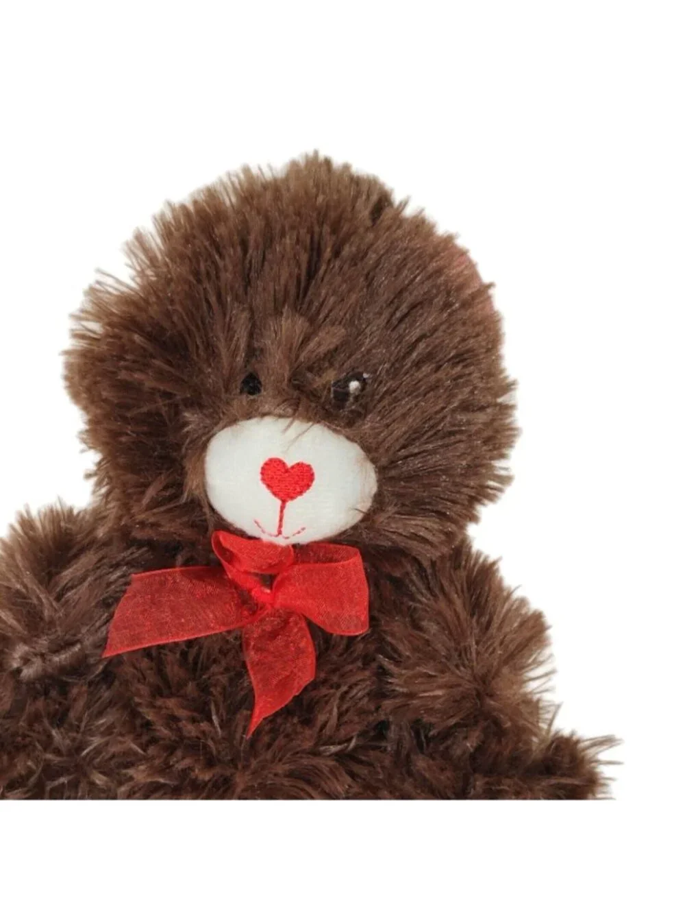Greenbrier Brown Bear Plush Stuffed Animal Heart Nose with Glitter Ears and Feet